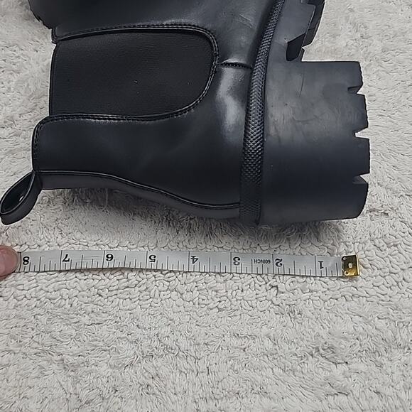 STEVE MADDEN STYLE HADLEE LUG SOLE ANKLE CHELSEA BLACK BOOTIE WOMEN'S 11 NWOB 😊 - Picture 8 of 16